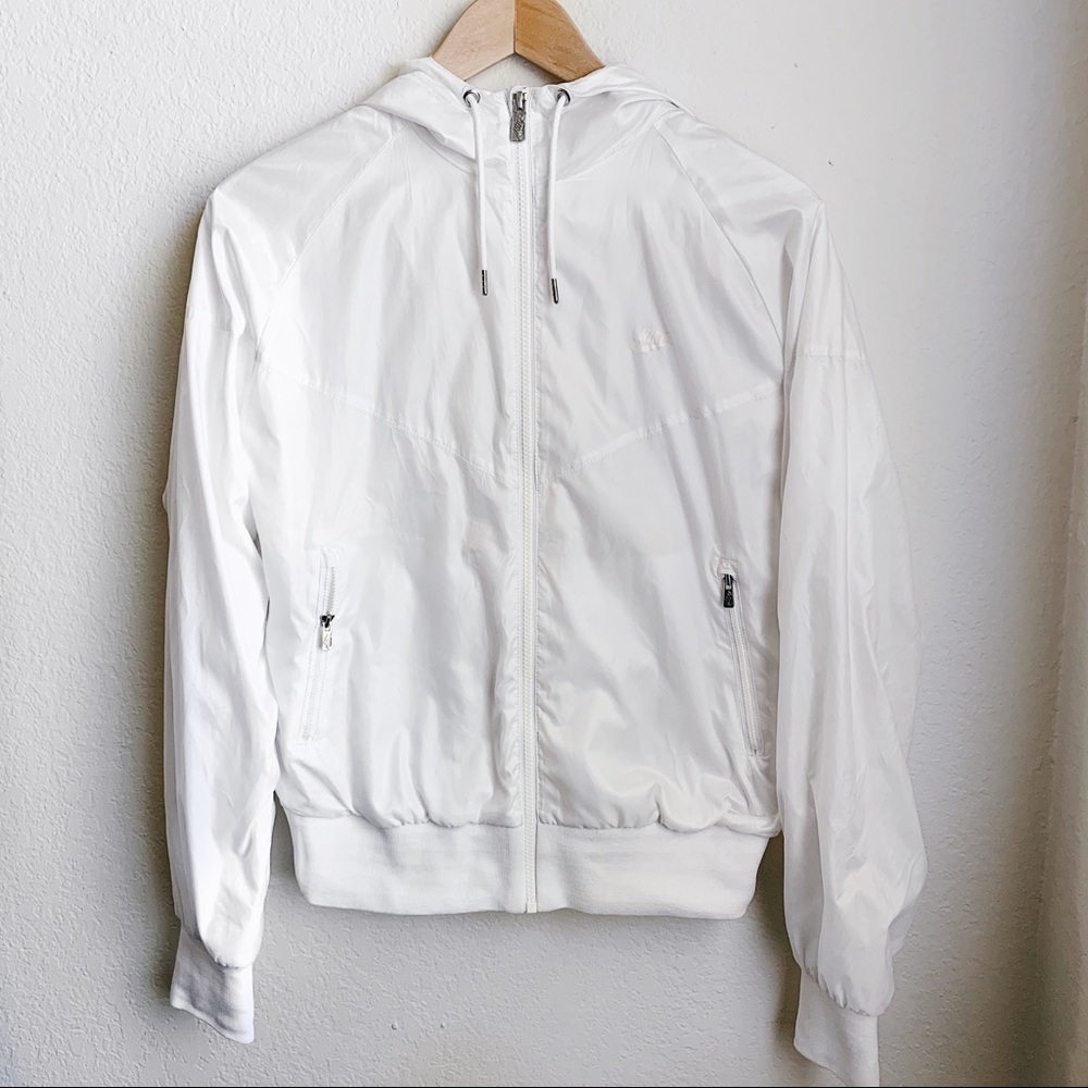 Nike | White Bomber Jacket